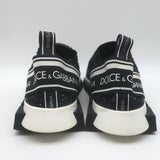 Dolce & Gabbana Sorrento Crystal-Embellished Knit Sneakers Black Size 42.5