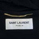 Saint Laurent Batwing Sleeve Keyhole Mini Dress Black Jersey Size 38