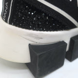 Dolce & Gabbana Sorrento Crystal-Embellished Knit Sneakers Black Size 42.5