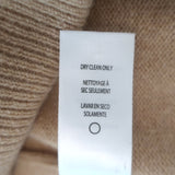 Authentic FRAME Frankie cashmere puff-sleeve V-neck sweater in caramel heather, pre-owned and gently worn, size S