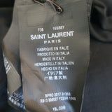 Saint Laurent Batwing Sleeve Keyhole Mini Dress Black Jersey Size 38