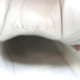 Alexander McQueen Oversized Sneakers White & Rose Gold Metallic Leather Size 37