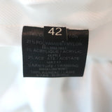 Barbara Bui Studded Tweed Jacket Leather-Trim Light Blue Cotton-Blend Size 42