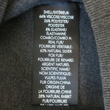 Alice + Olivia Ciara Fox & Rabbit Fur-Sleeve Cropped Sweater Gray Size Medium