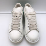 Alexander McQueen Oversized Sneakers White & Green Croc-Print Leather Size 37