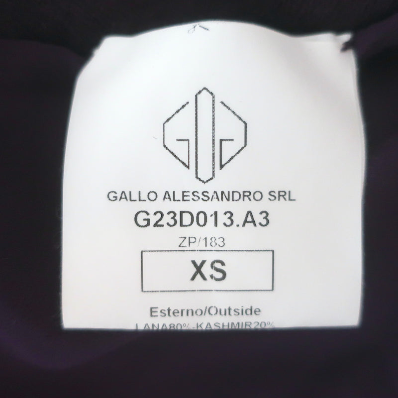 Golden Goose elbow-patch cardigan in eggplant wool-cashmere, authentic pre-owned luxury piece, size XS