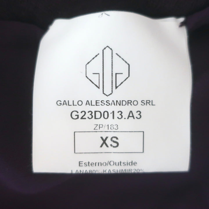 Golden Goose elbow-patch cardigan in eggplant wool-cashmere, authentic pre-owned luxury piece, size XS