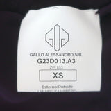 Golden Goose elbow-patch cardigan in eggplant wool-cashmere, authentic pre-owned luxury piece, size XS