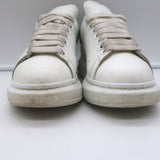 Alexander McQueen Oversized Sneakers White & Green Croc-Print Leather Size 37