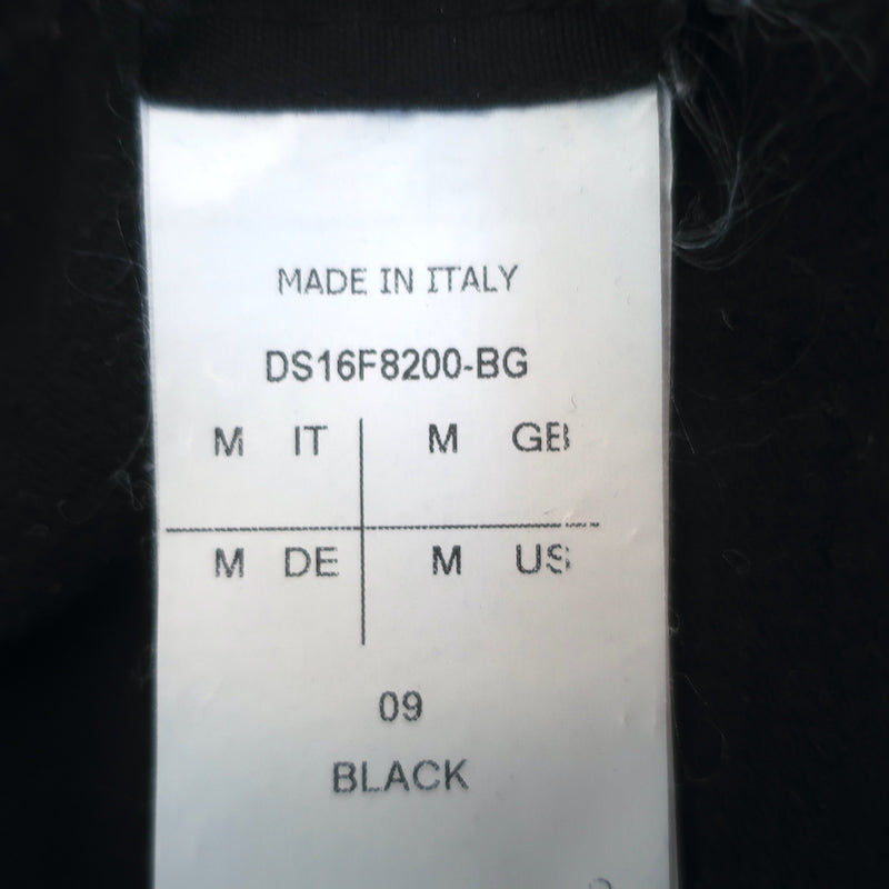 Rick Owens DRKSHDW Short Sleeve Mini Dress Black Cotton Size Medium