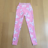 LoveShackFancy Luvette Leggings Baby Pink Floral Print Size Extra Small