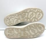 Alexander McQueen Oversized Sneakers White & Green Croc-Print Leather Size 37