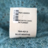 Authentic Doen Adriana sweater vest, blue Minthe alpaca-blend pointelle knit, gently pre-owned, size M.