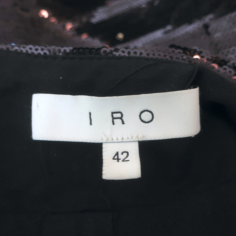 IRO Waklyn Sequin Open-Front Jacket Black Size 42