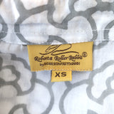 Roberta Roller Rabbit Long Sleeve Shirtdress White/Gray Printed Size Extra Small