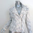 IRO Quilted Moto Jacket Otavia White/Gray Cotton-Blend Jacquard Size 42