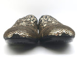 Alexander McQueen Sequined Slip-On Loafers Black/Gold Size 42 NEW