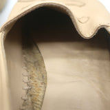 Chanel CC Cap Toe Espadrilles Beige & Black Lambskin Leather Size 37