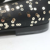 Alexander McQueen Sequined Slip-On Loafers Black/Gold Size 42 NEW