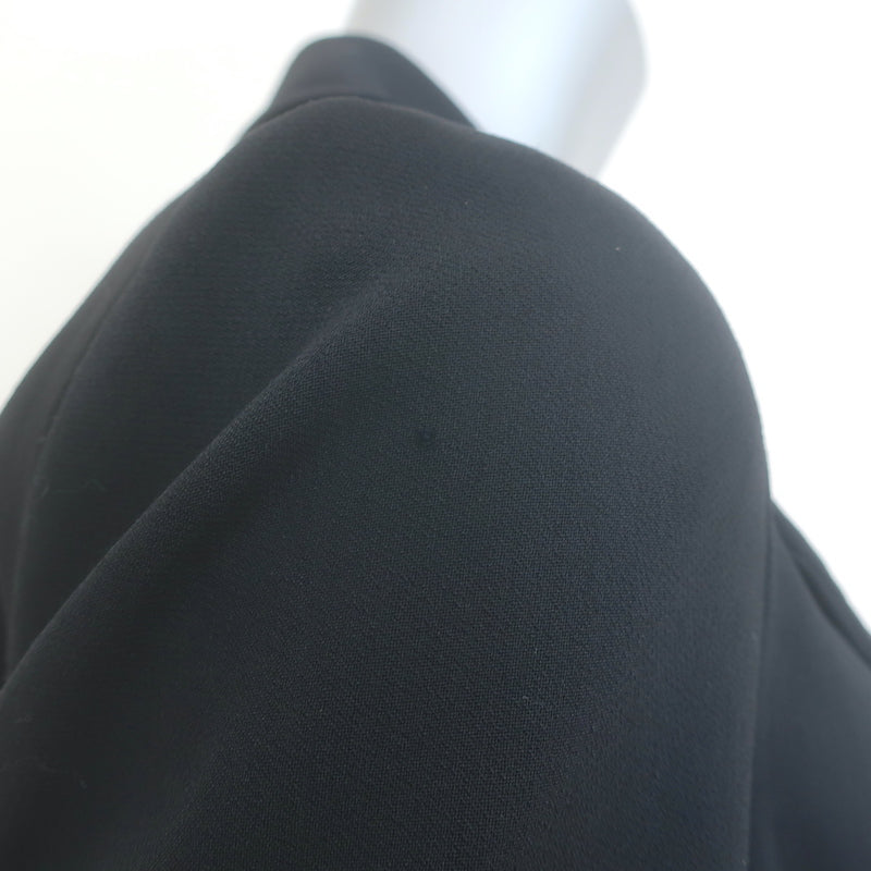 The Row double-breasted blazer, black stretch wool (size 4), authentic pre-owned, gently worn luxury piece