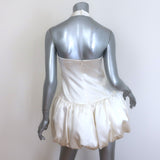 Reformation Babette Halter Mini Dress Ivory Silk Satin Size 4