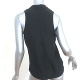 Ramy Brook Samantha V-Neck Tank Top Black Silk Size Small Sleeveless Blouse
