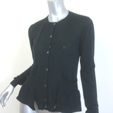 Marni Winter Edition 2010 Peplum Cardigan Black Virgin Wool Size 38
