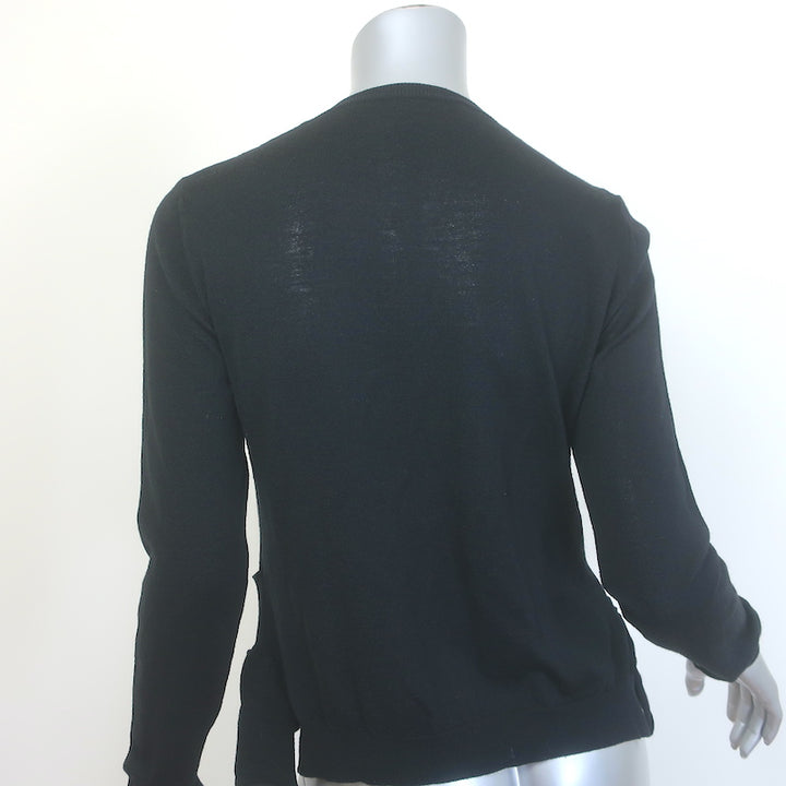 Marni Winter Edition 2010 Peplum Cardigan Black Virgin Wool Size 38