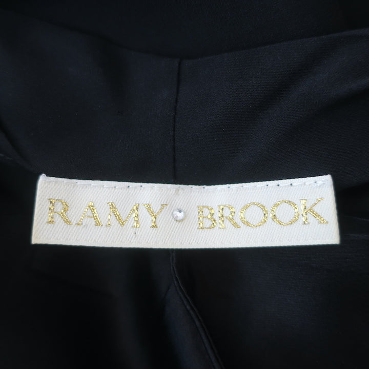Ramy Brook Samantha V-Neck Tank Top Black Silk Size Small Sleeveless Blouse