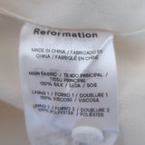 Reformation Babette Halter Mini Dress Ivory Silk Satin Size 4