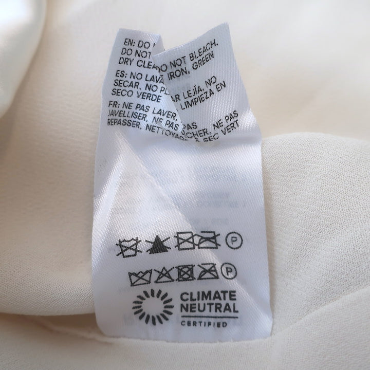 Reformation Babette Halter Mini Dress Ivory Silk Satin Size 4