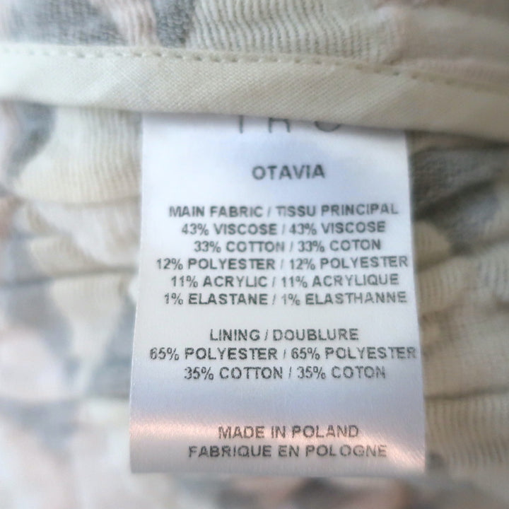 IRO Quilted Moto Jacket Otavia White/Gray Cotton-Blend Jacquard Size 42