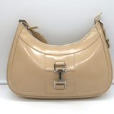 Vintage Gucci Jackie Hobo Beige Patent Leather Small Shoulder Bag