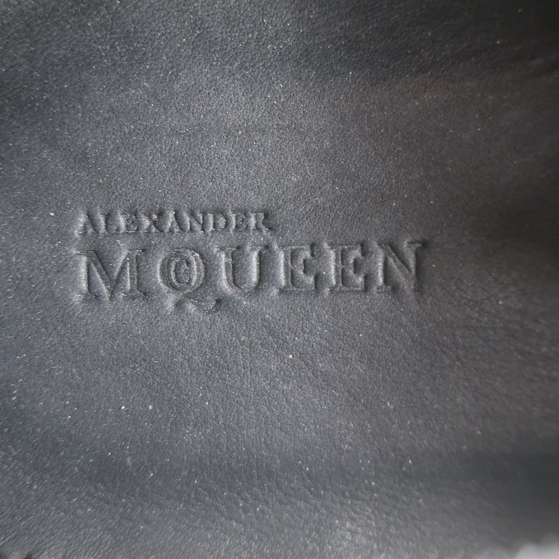 Alexander McQueen Sequined Slip-On Loafers Black/Gold Size 42 NEW