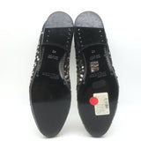 Alexander McQueen Sequined Slip-On Loafers Black/Gold Size 42 NEW