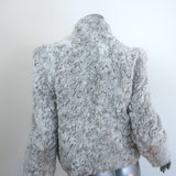 Alice + Olivia Faux Fur Jacket Light Gray Size Medium