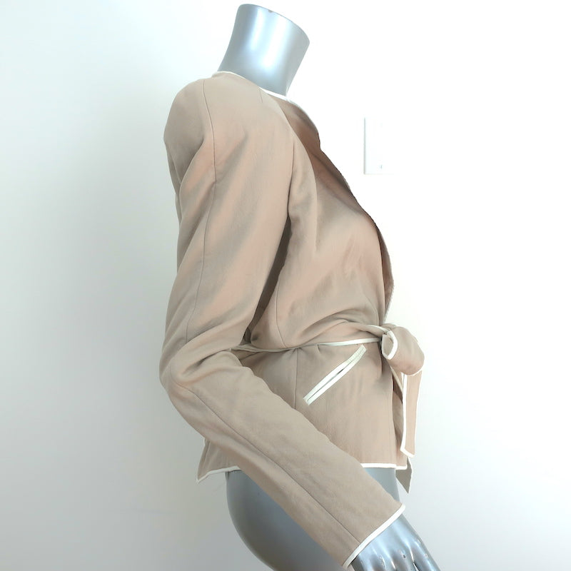 Isabel Marant Tie Waist Jacket Beige Cotton Size 40