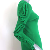 Victoria Victoria Beckham Ruffled Ribbed Knit Mini Dress Kelly Green Size US 6