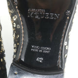 Alexander McQueen Sequined Slip-On Loafers Black/Gold Size 42 NEW