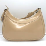 Vintage Gucci Jackie Hobo Beige Patent Leather Small Shoulder Bag