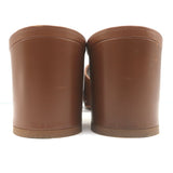 Manolo Blahnik Otawi Crisscross Mules Brown Leather Size 41 Open Toe Sandals