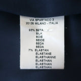 Etro Tank Top Navy Stretch Silk Satin Size 40 Sleeveless Blouse