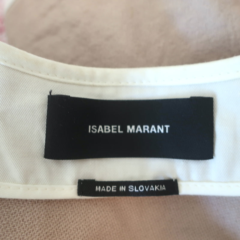 Isabel Marant Tie Waist Jacket Beige Cotton Size 40