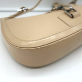 Vintage Gucci Jackie Hobo Beige Patent Leather Small Shoulder Bag