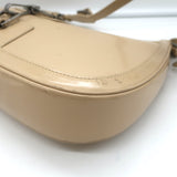 Vintage Gucci Jackie Hobo Beige Patent Leather Small Shoulder Bag