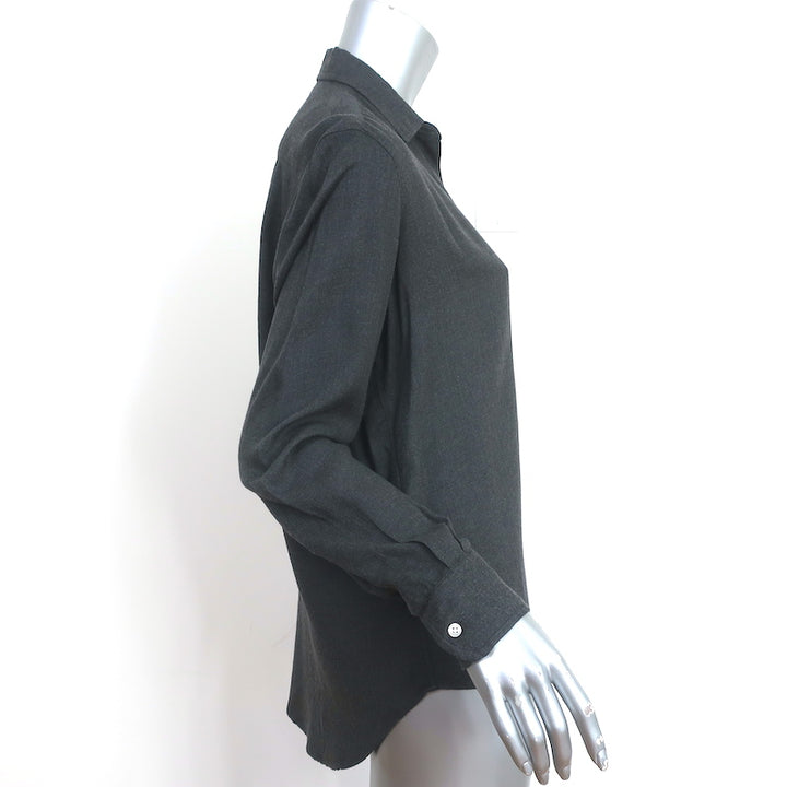 Frank &amp; Eileen Eileen Shirt Dark Gray Modal Size Extra Small Long Sleeve Top