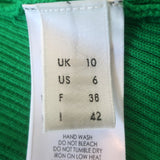 Victoria Victoria Beckham Ruffled Ribbed Knit Mini Dress Kelly Green Size US 6