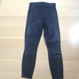 L'Agence Margot Cropped High-Rise Coated Skinny Jeans Black Size 24