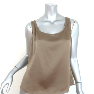 St. John Couture Satin Tank Top Gold Size Medium