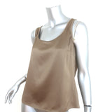 St. John Couture Satin Tank Top Gold Size Medium